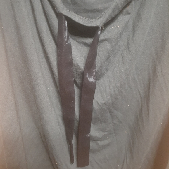 Teal Top With Ribbon Tie Collar - Picture 2 of 7